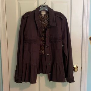 Plum peplum jacket